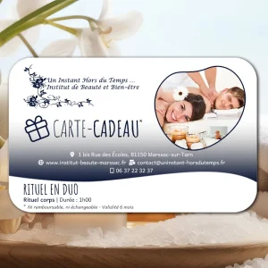 Carte-Cadeau Rituels Corps (Gommage et modelage) : Rituel en Duo