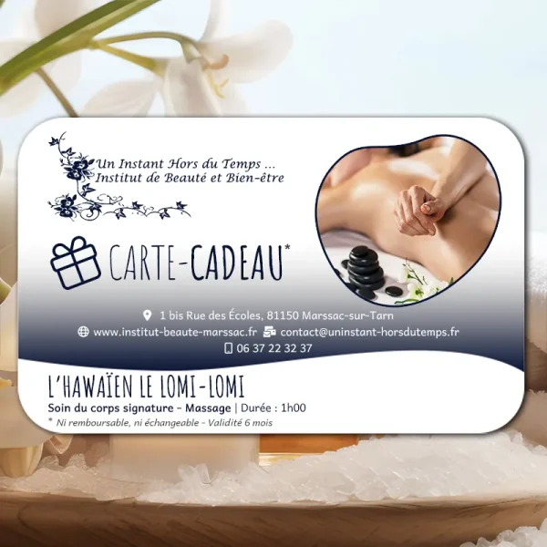 Carte-Cadeau Soins du Corps Signature : Massage l'Hawaïen Le Lomi-Lomi