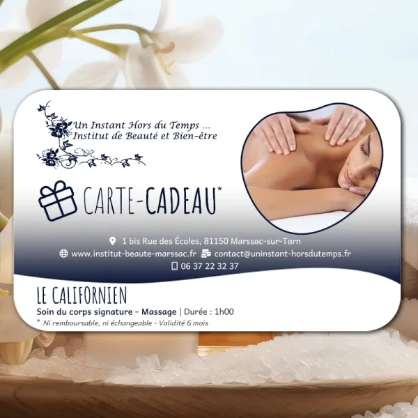 Carte-Cadeau Soins du Corps Signature: Massage Le Californien