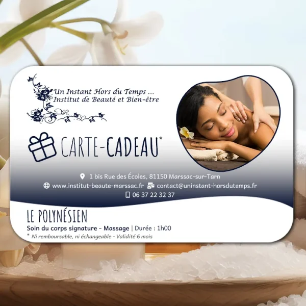 Carte-Cadeau Soins du Corps Signature : Massage Le Polynésien