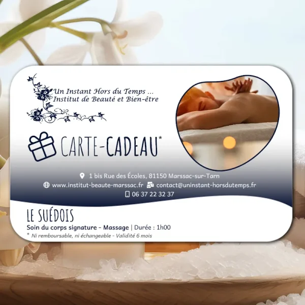 Carte-Cadeau Soins du Corps Signature : Massage Le Suédois