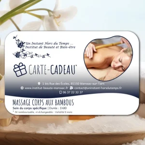 Carte-Cadeau Soins du Corps Spécifiques : Massage Corps Aux Bambous