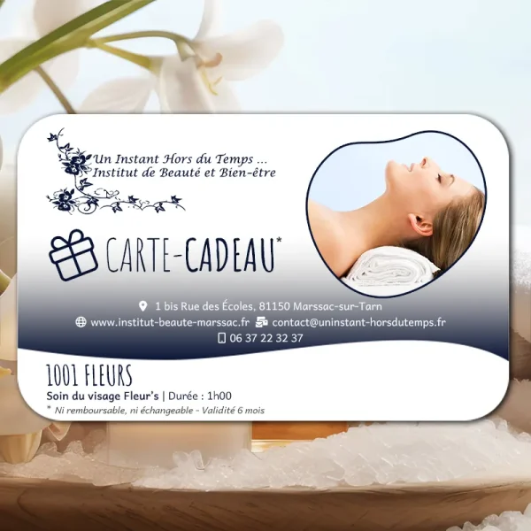 Carte-Cadeau Soins du Visage Fleur's : 1001 fleurs